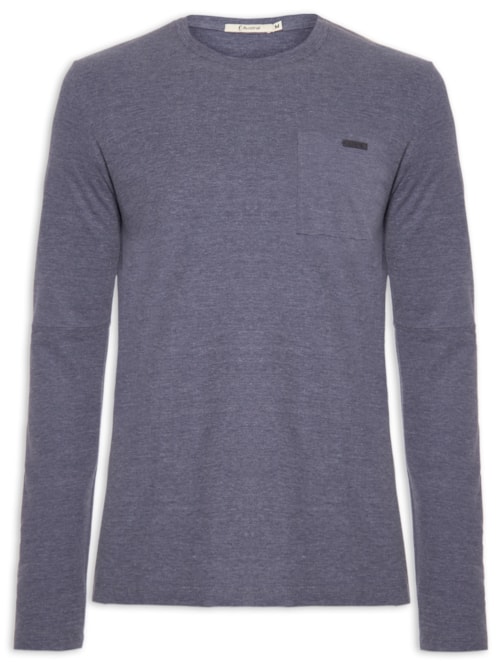 Camiseta Masculina Manga Longa Malha Telescopes - Azul