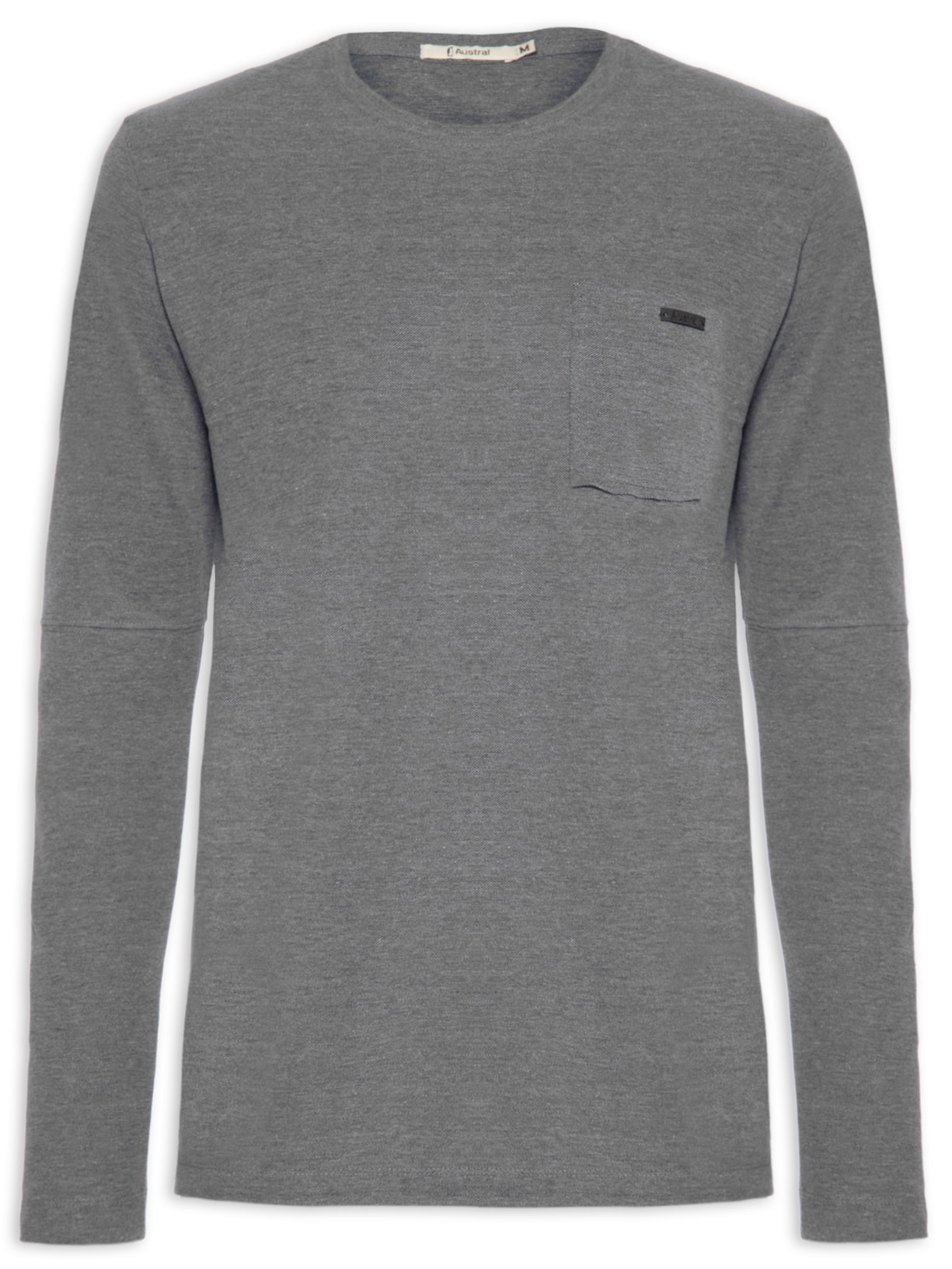 Camiseta Masculina Manga Longa Malha Telescopes - Cinza