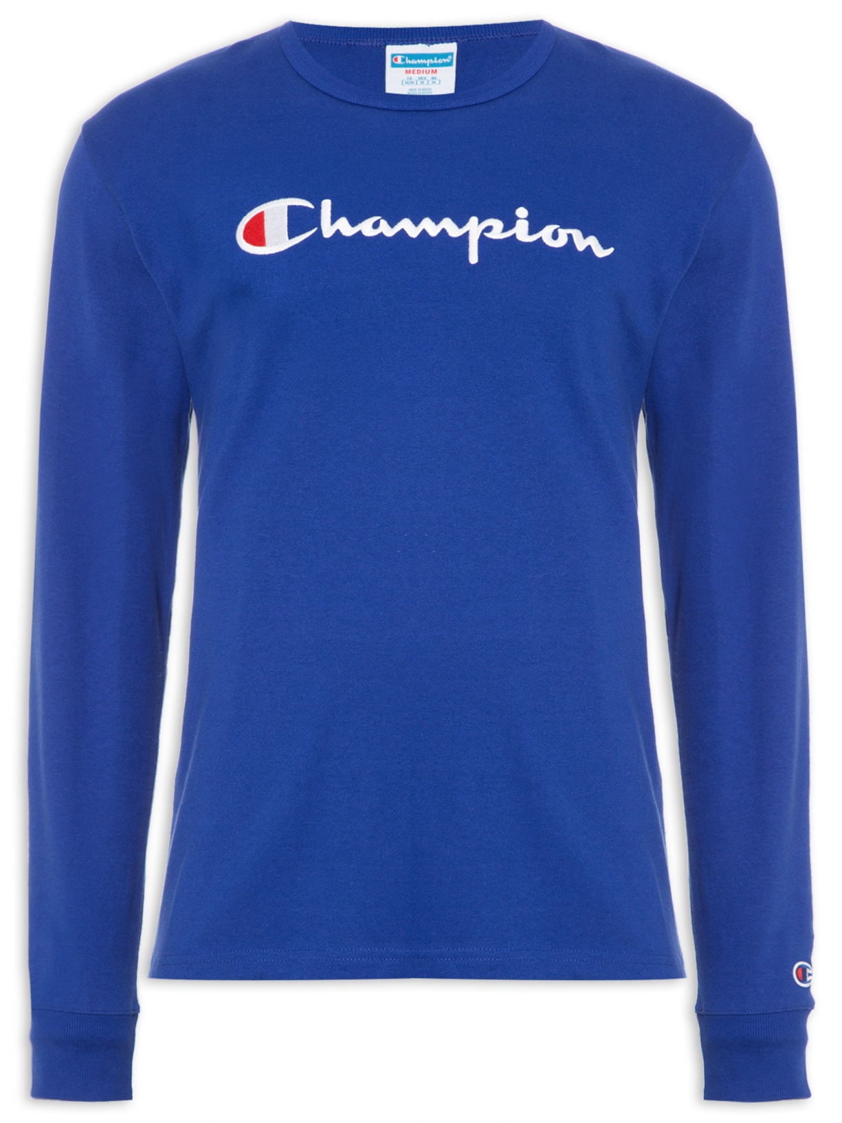 Camiseta Masculina Manga Longa Malhão - Azul