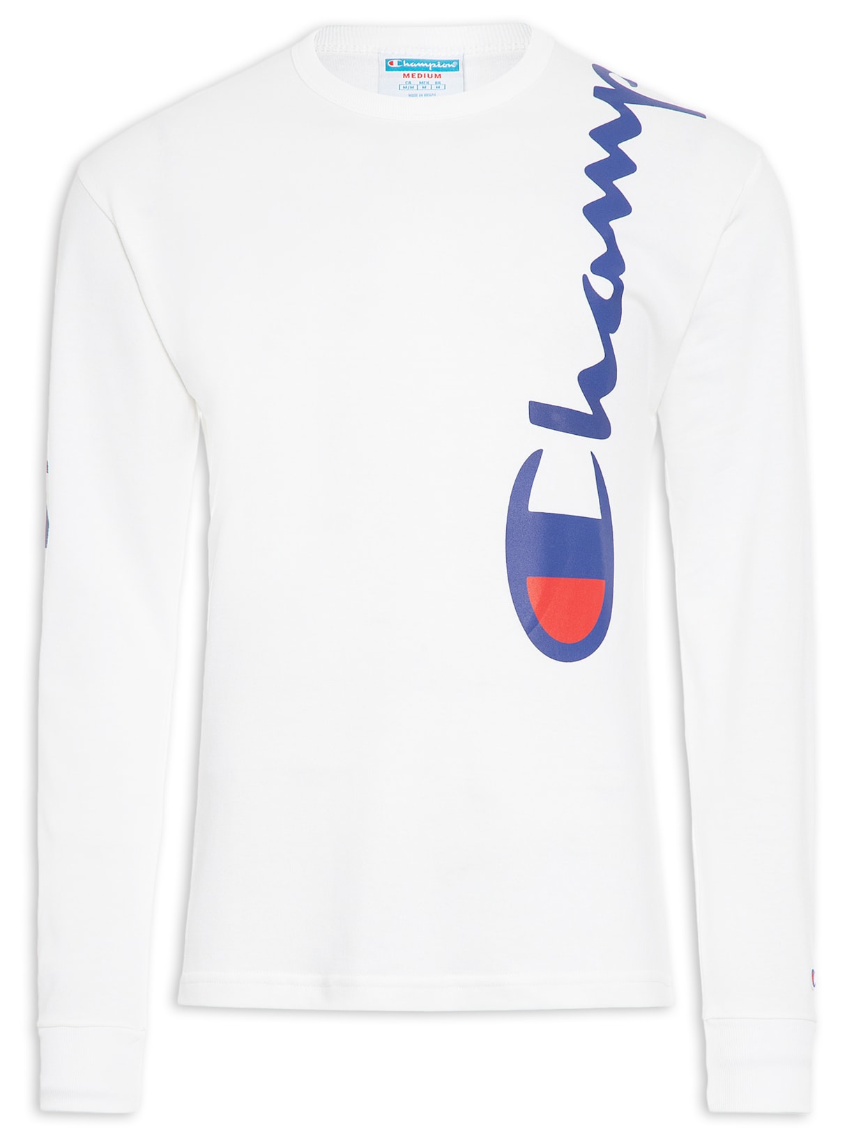 Camiseta Masculina Manga Longa Malhão - Branco