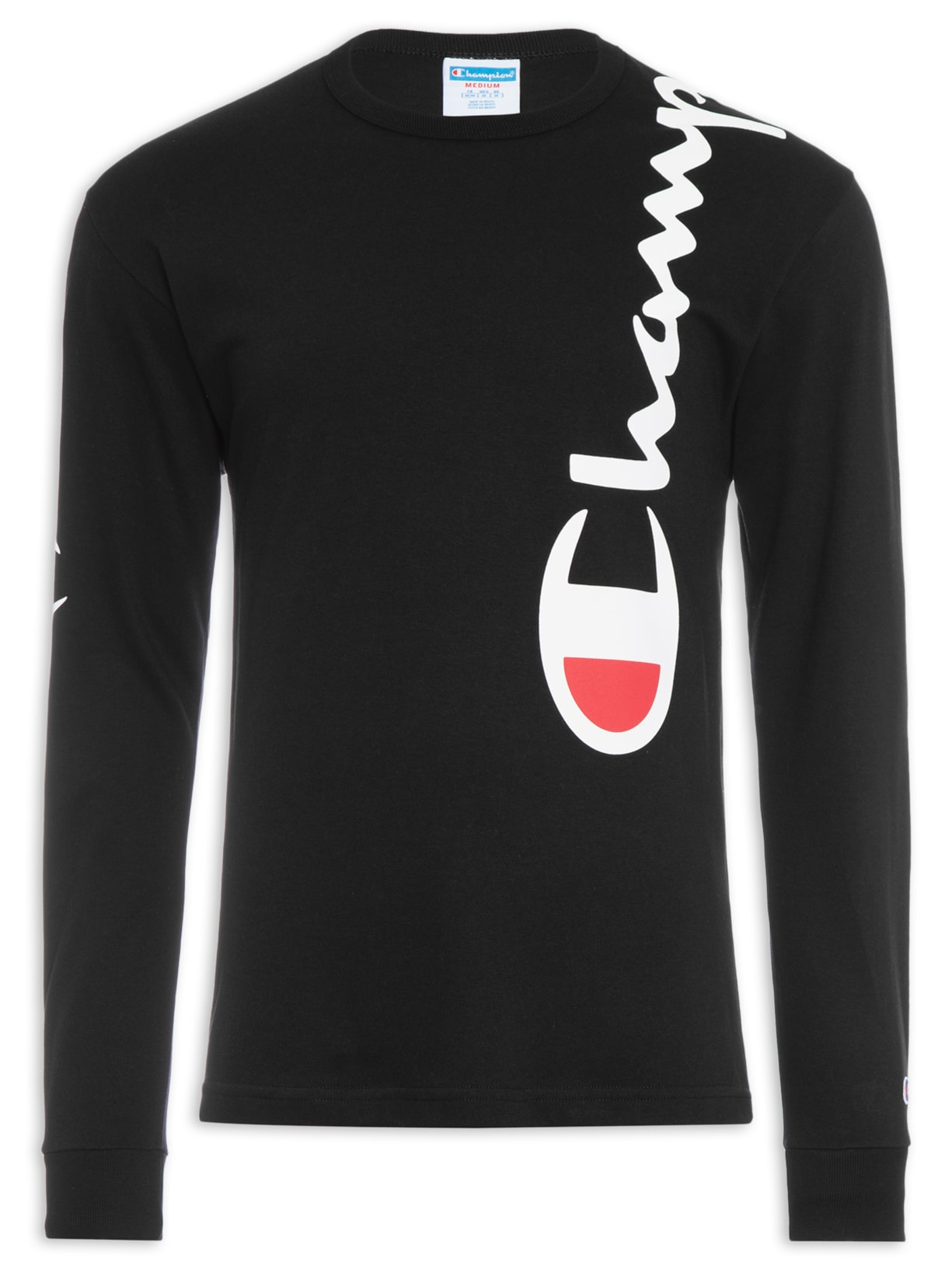 Camiseta Masculina Manga Longa Malhão - Preto