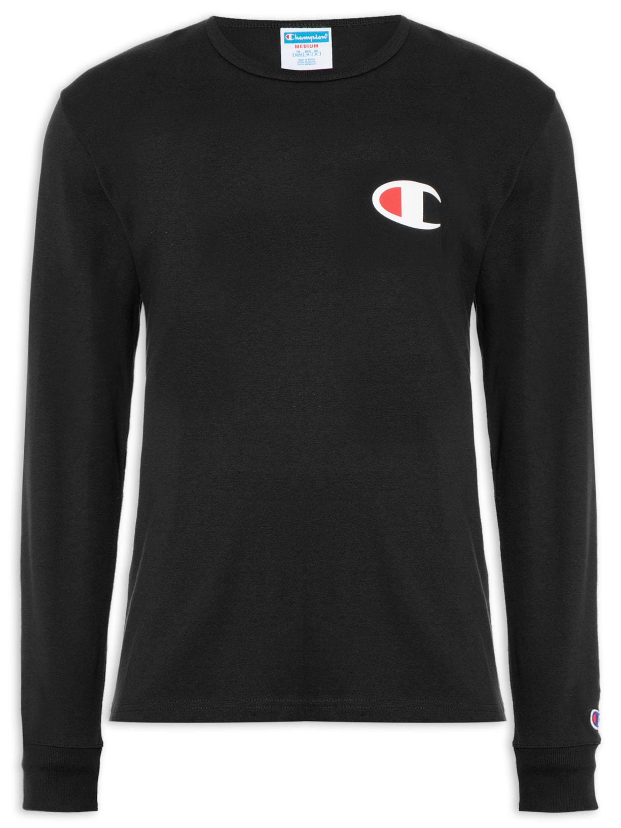 Camiseta Masculina Manga Longa Malhão - Preto