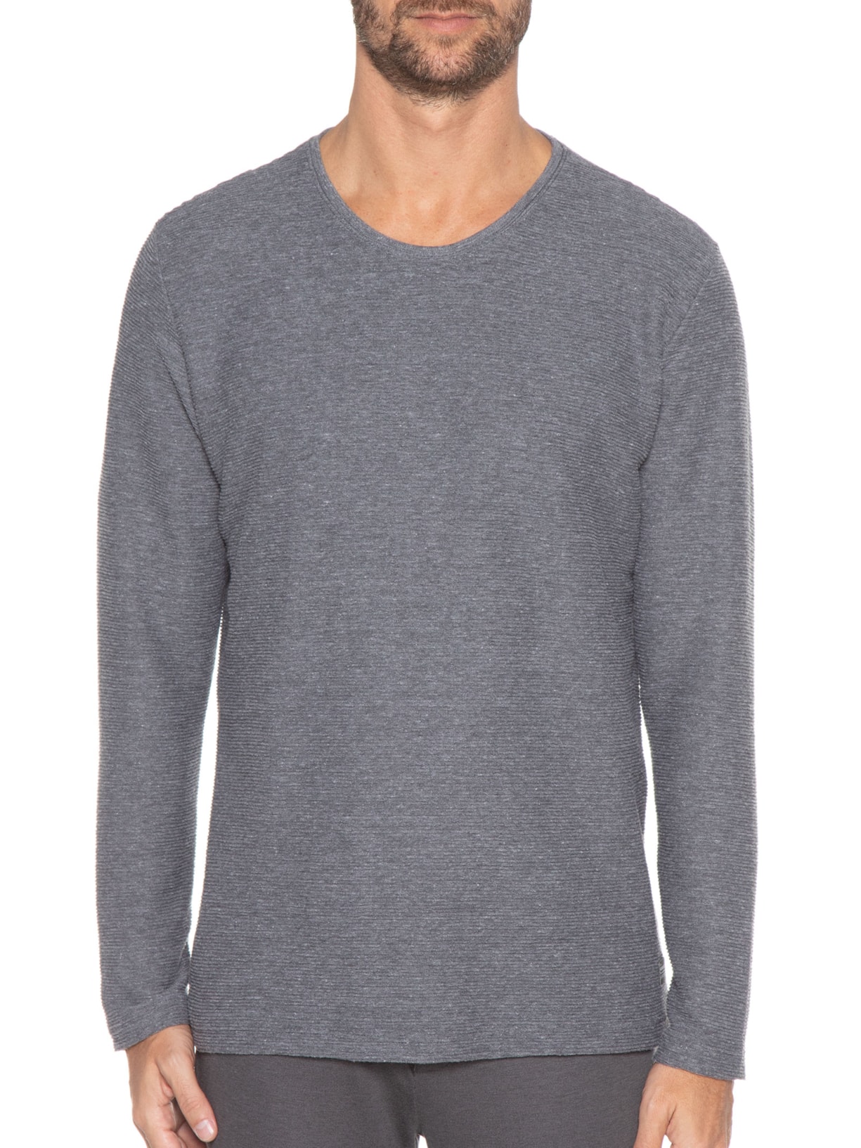 Camiseta Masculina Manga Longa Moletom Lip Cinza Armadillo