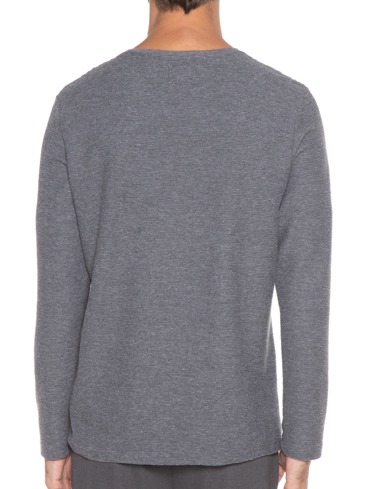 Camiseta Masculina Manga Longa Moletom Lip Cinza Armadillo