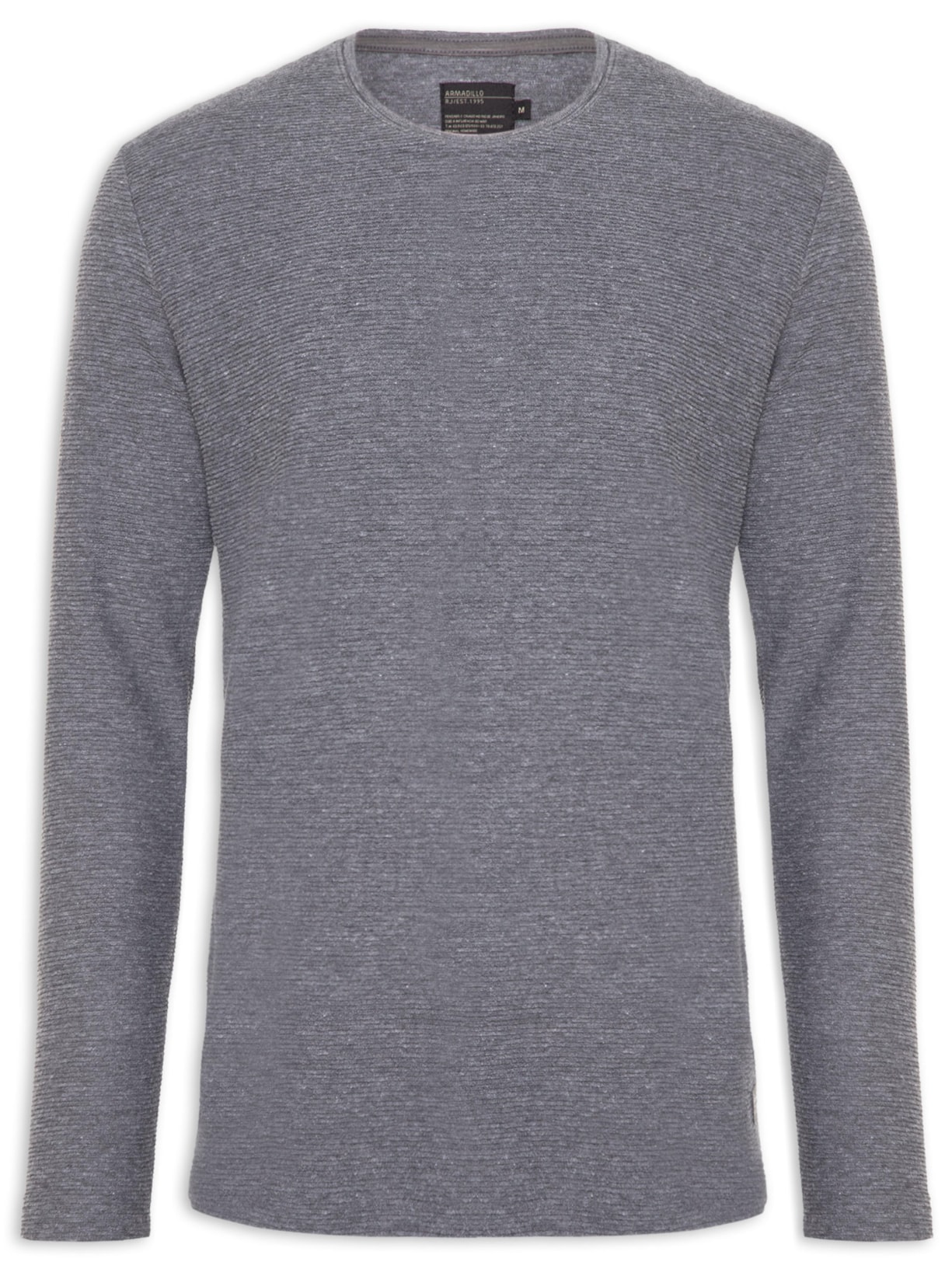 Camiseta Masculina Manga Longa Moletom Lip - Cinza