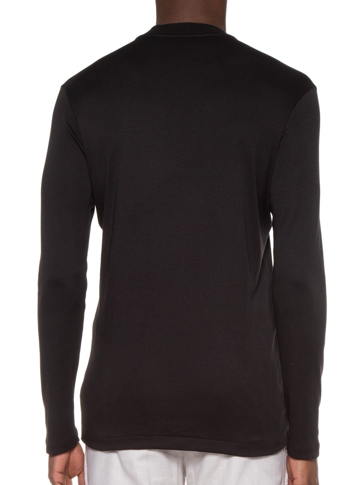 Camiseta Masculina Manga Longa Mpro Gola Transpassada Hd B Preto Ricardo Almeida