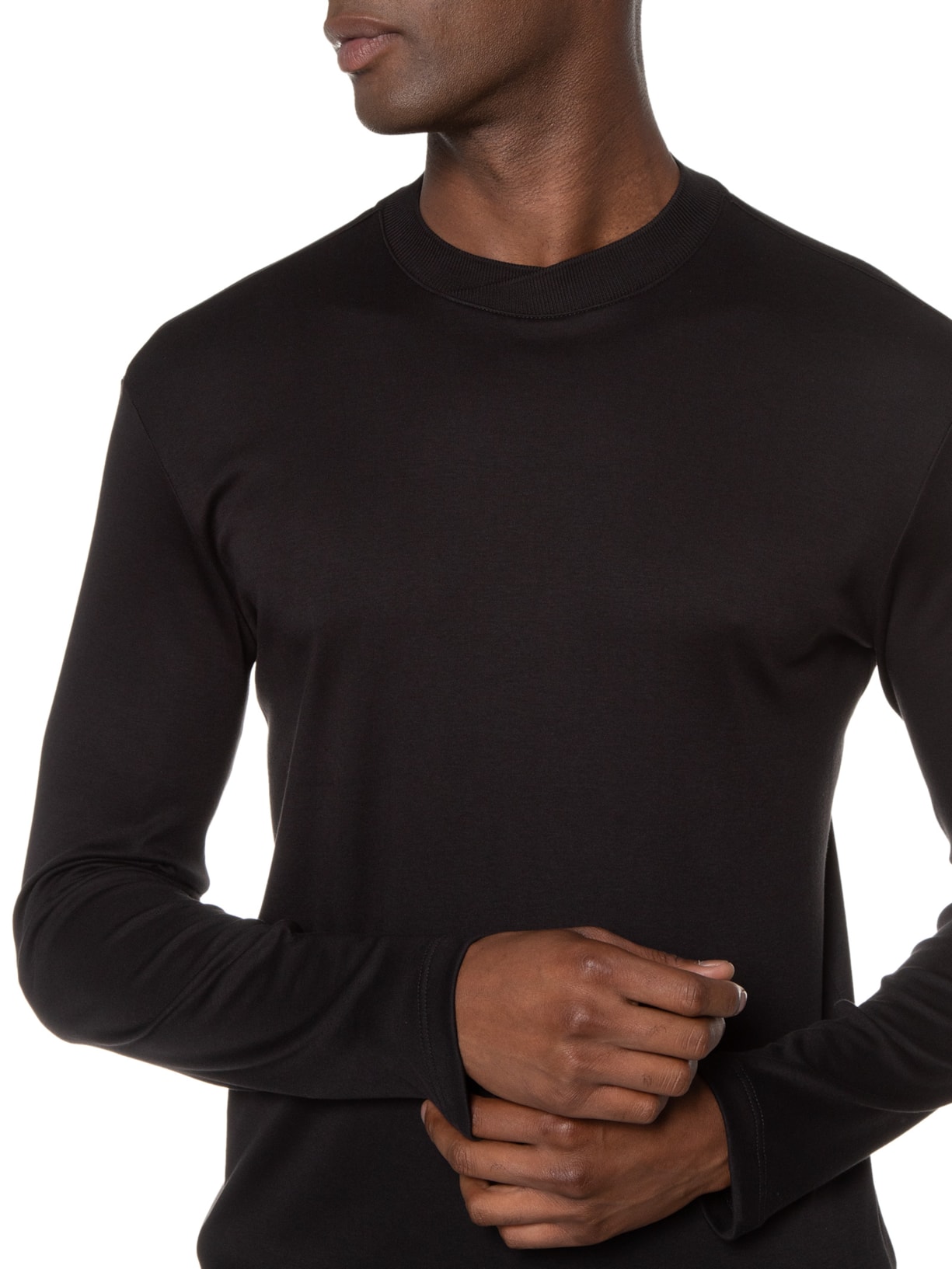 Camiseta Masculina Manga Longa Mpro Gola Transpassada Hd B Preto Ricardo Almeida