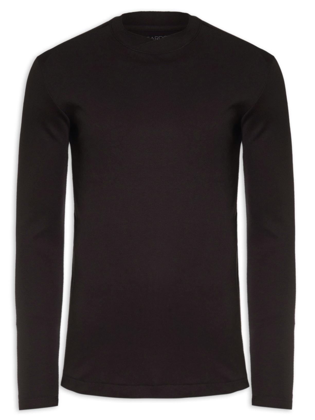 Camiseta Masculina Manga Longa Mpro Gola Transpassada Hd B - Preto