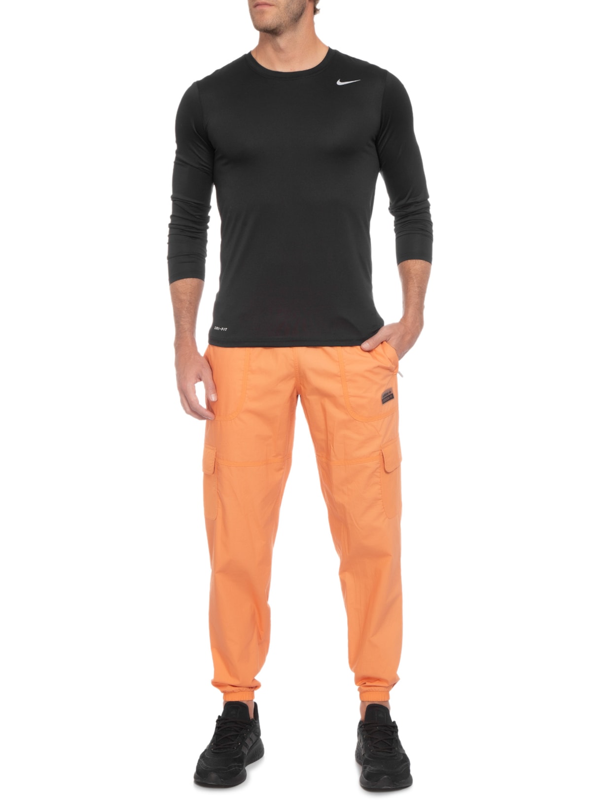 Camiseta Masculina Manga Longa Nk Df Tee Leg 2.0 Preto Nike