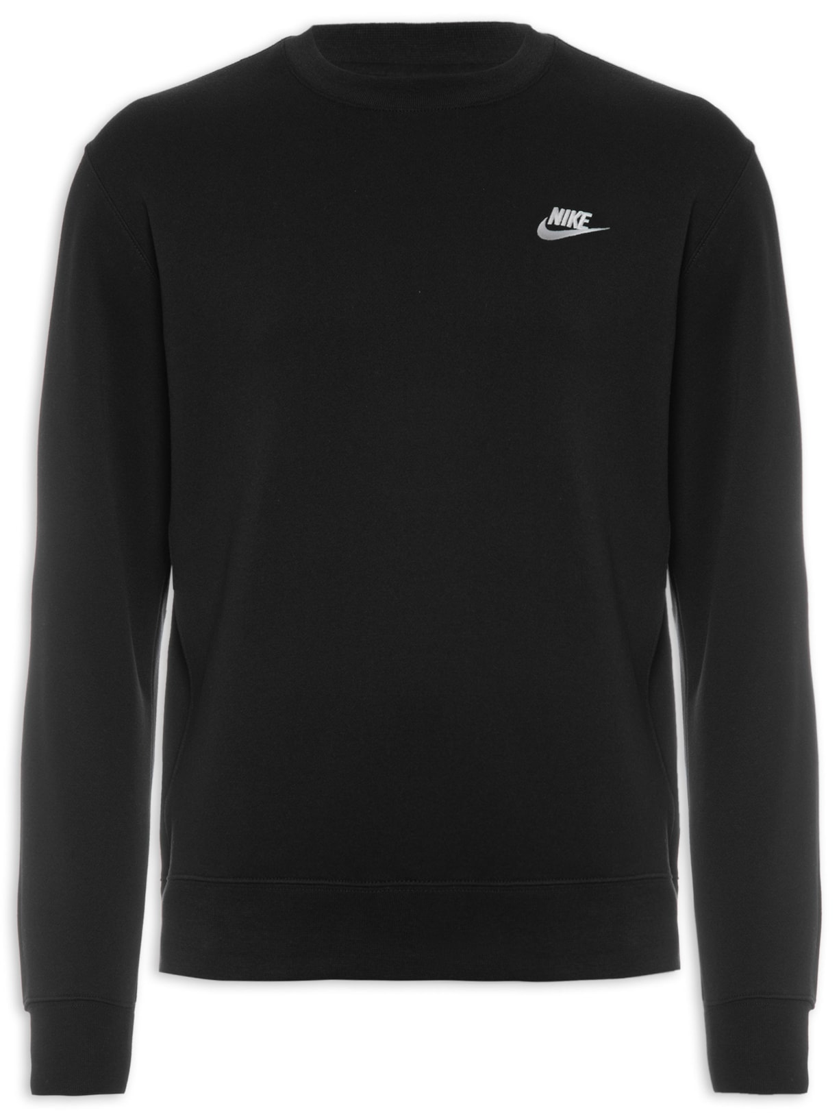 Camiseta Masculina Manga Longa Nsw Club Crw - Preto