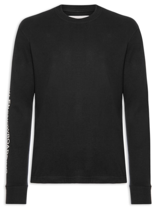 Camiseta Masculina Manga Longa Osk Snowboarding - Preto