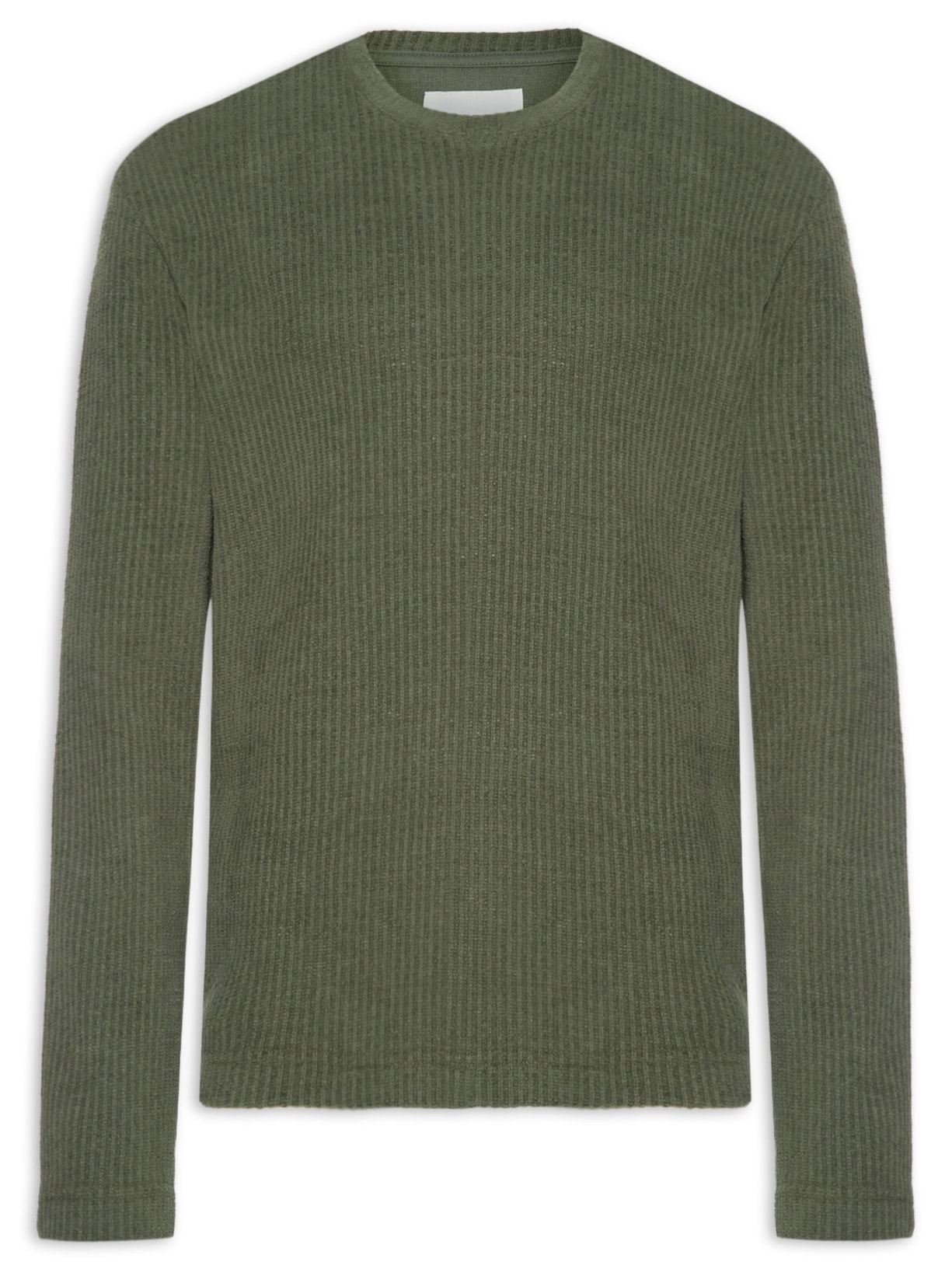 Camiseta Masculina Manga Longa Over Rustic Canelado Verde Osklen