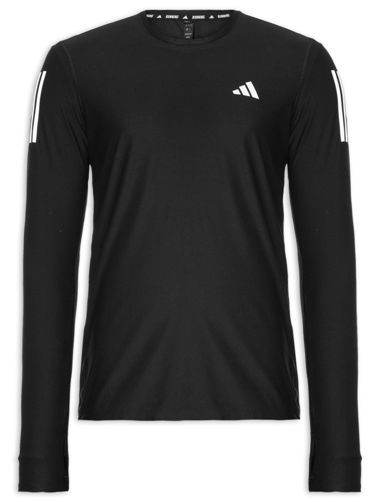 Camiseta Masculina Manga Longa Own The Run Base - Preto