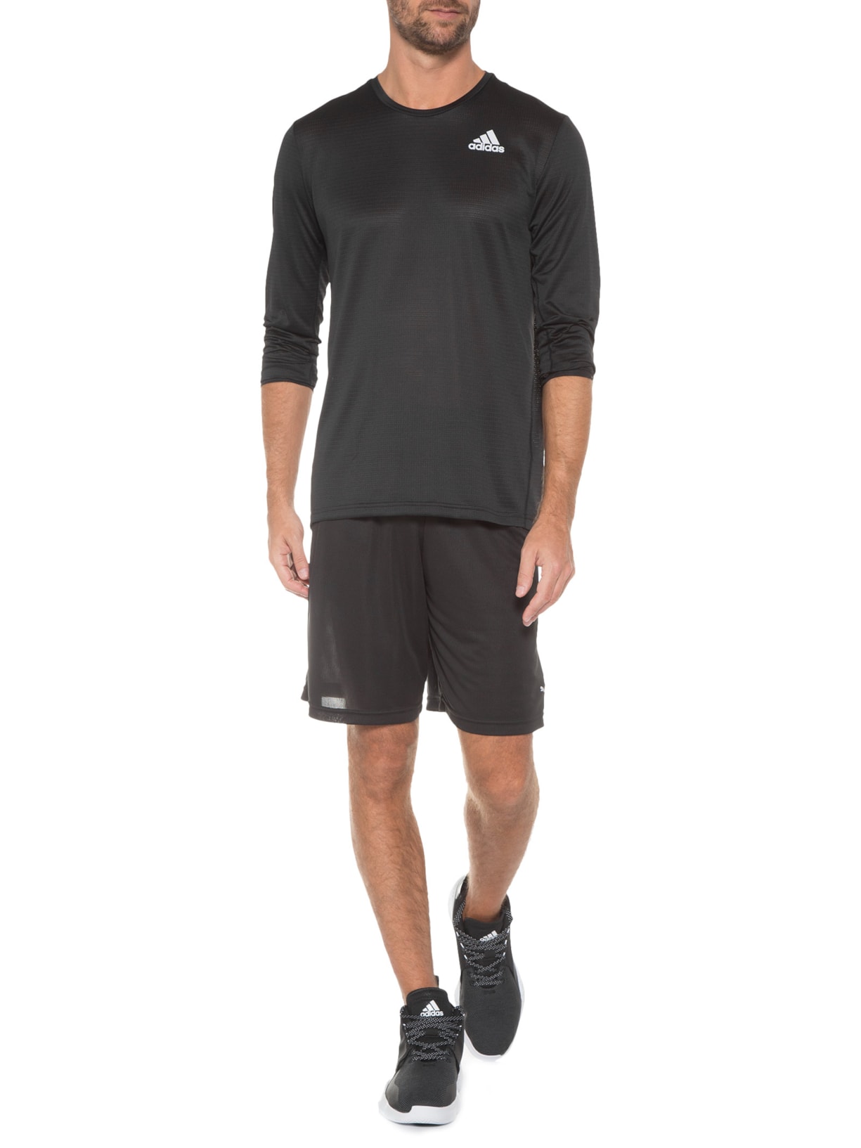 Camiseta Masculina Manga Longa Own The Run Preto Adidas