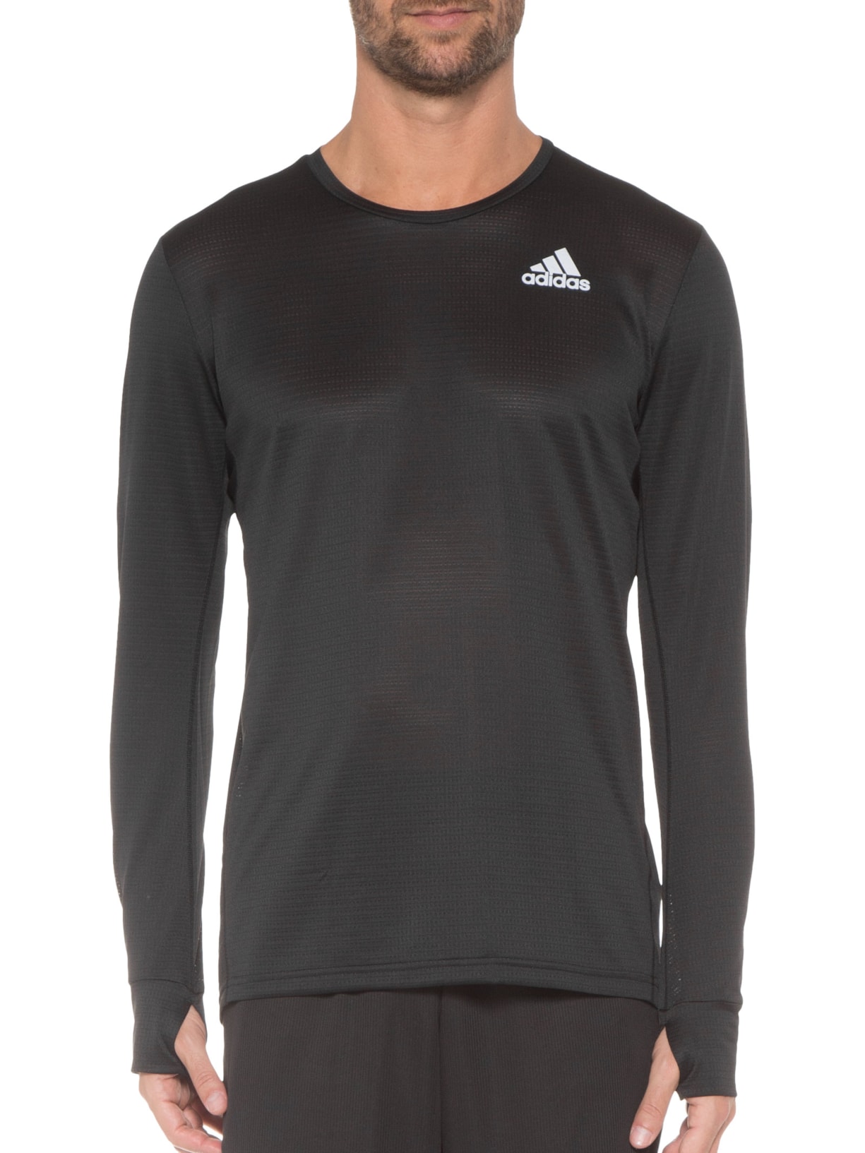 Camiseta Masculina Manga Longa Own The Run Preto Adidas