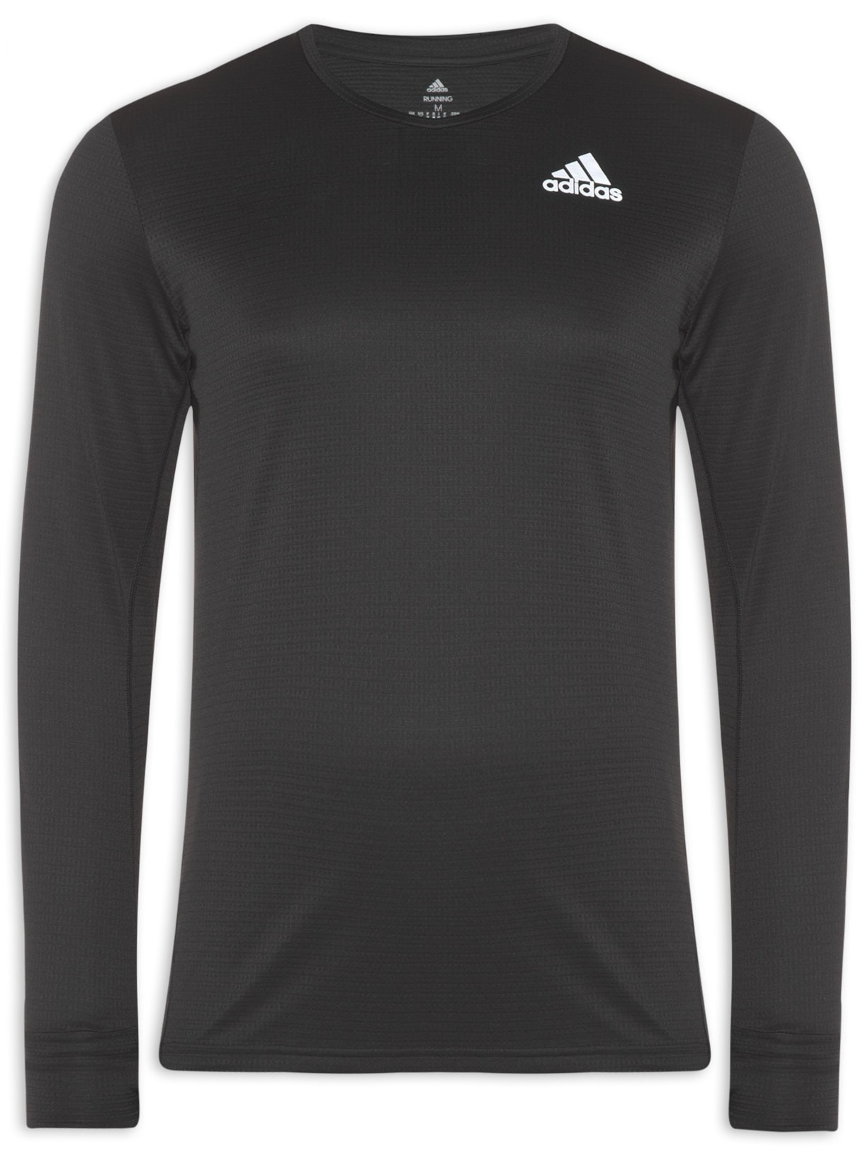 Camiseta Masculina Manga Longa Own The Run Preto Adidas