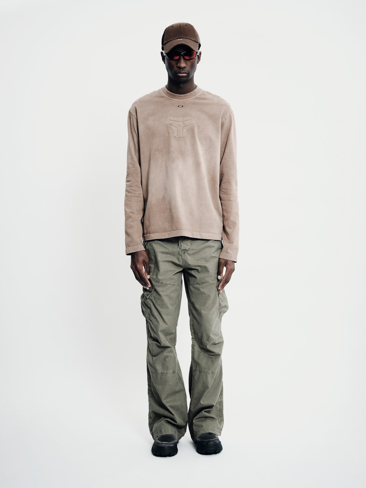 Camiseta Masculina Manga Longa Padded Bege Piet + Oakley