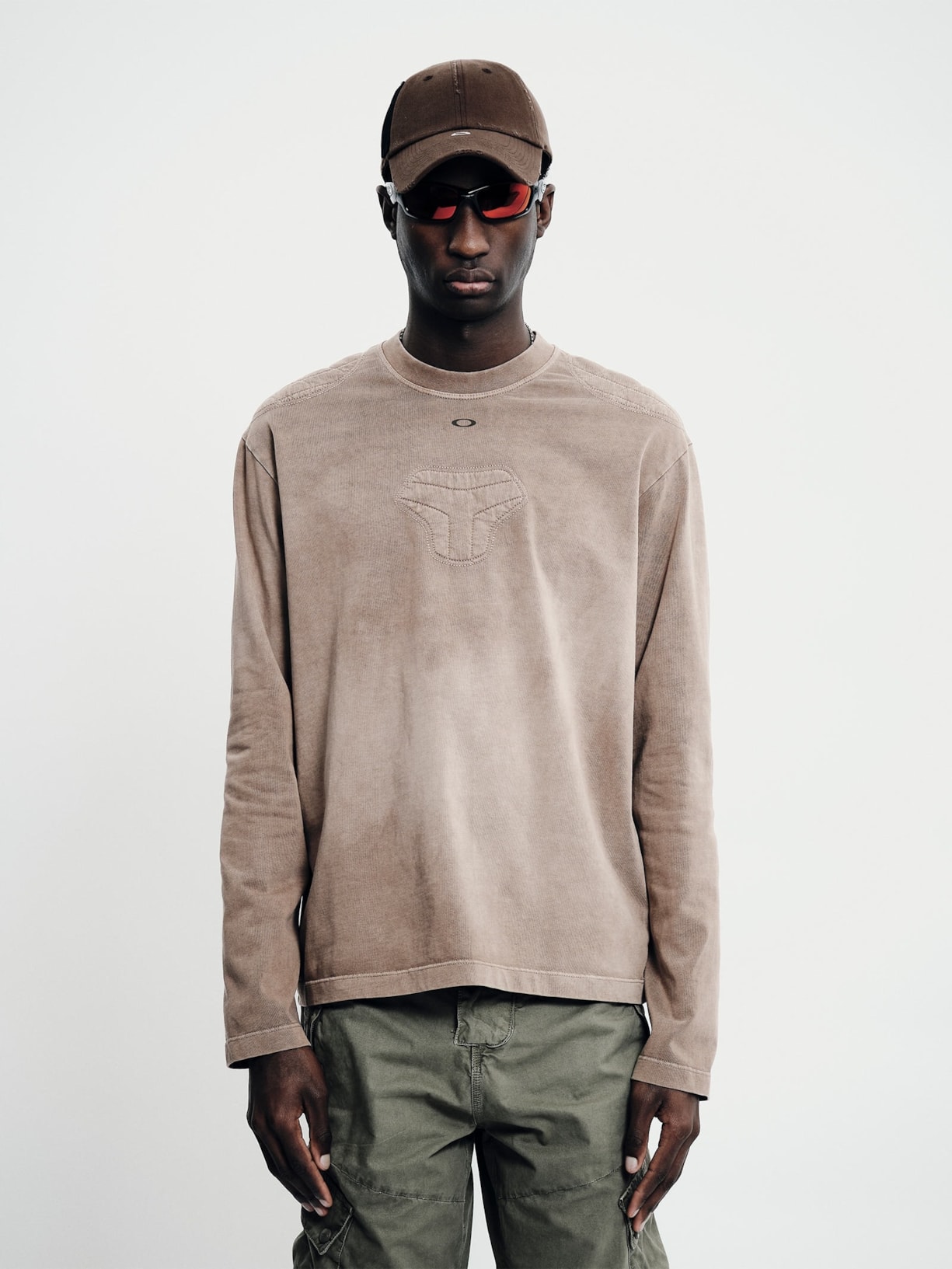 Camiseta Masculina Manga Longa Padded Bege Piet + Oakley