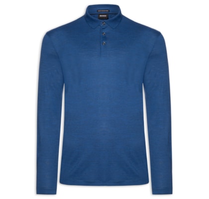Camiseta Masculina Manga Longa Person - Azul