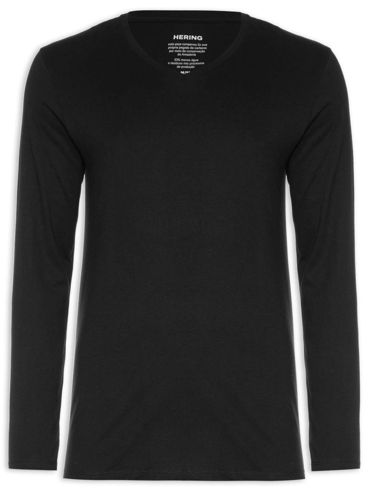 Camiseta Masculina Manga Longa - Preto