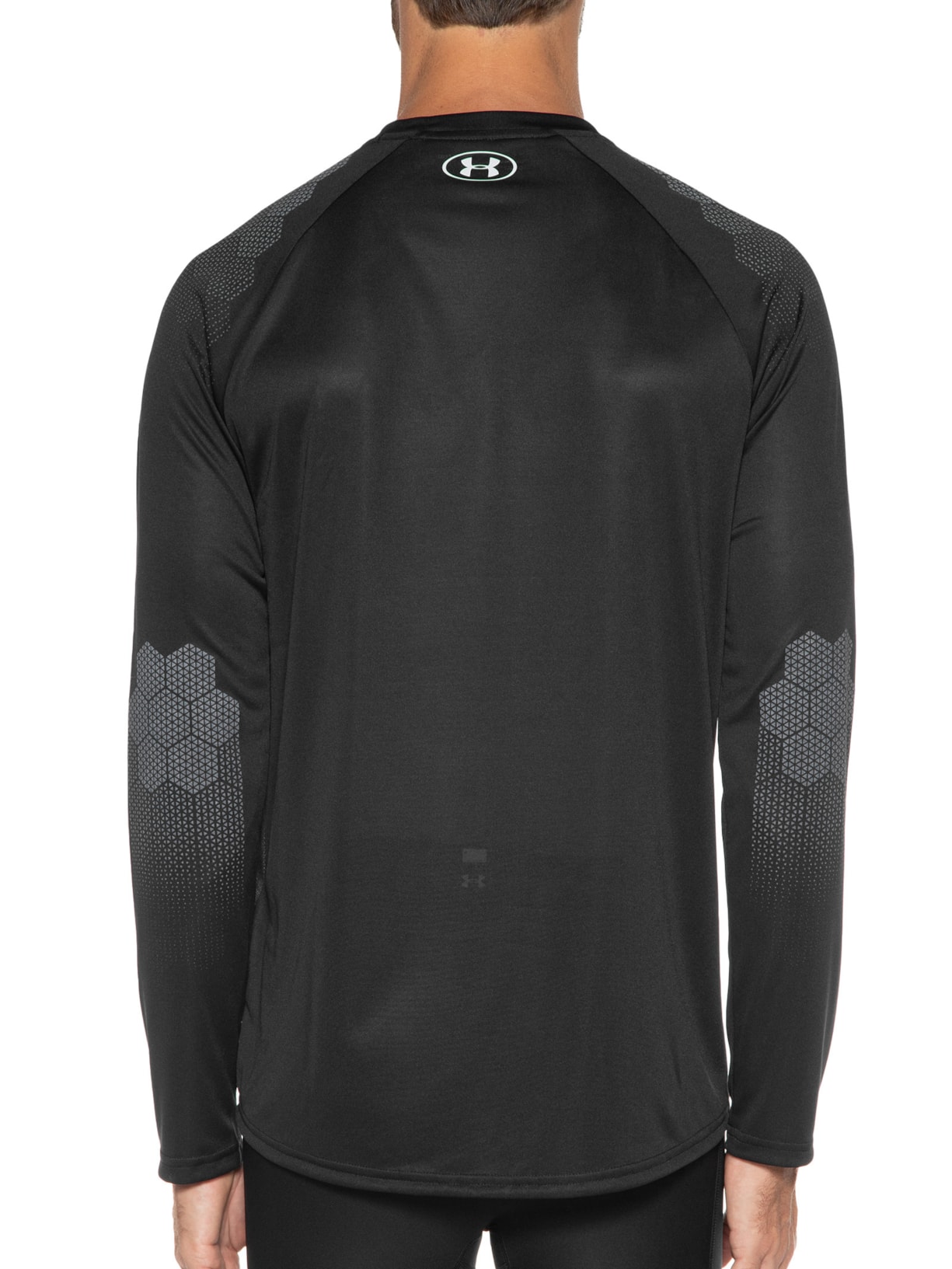 Camiseta Masculina Manga Longa Prin Preto Under Armour