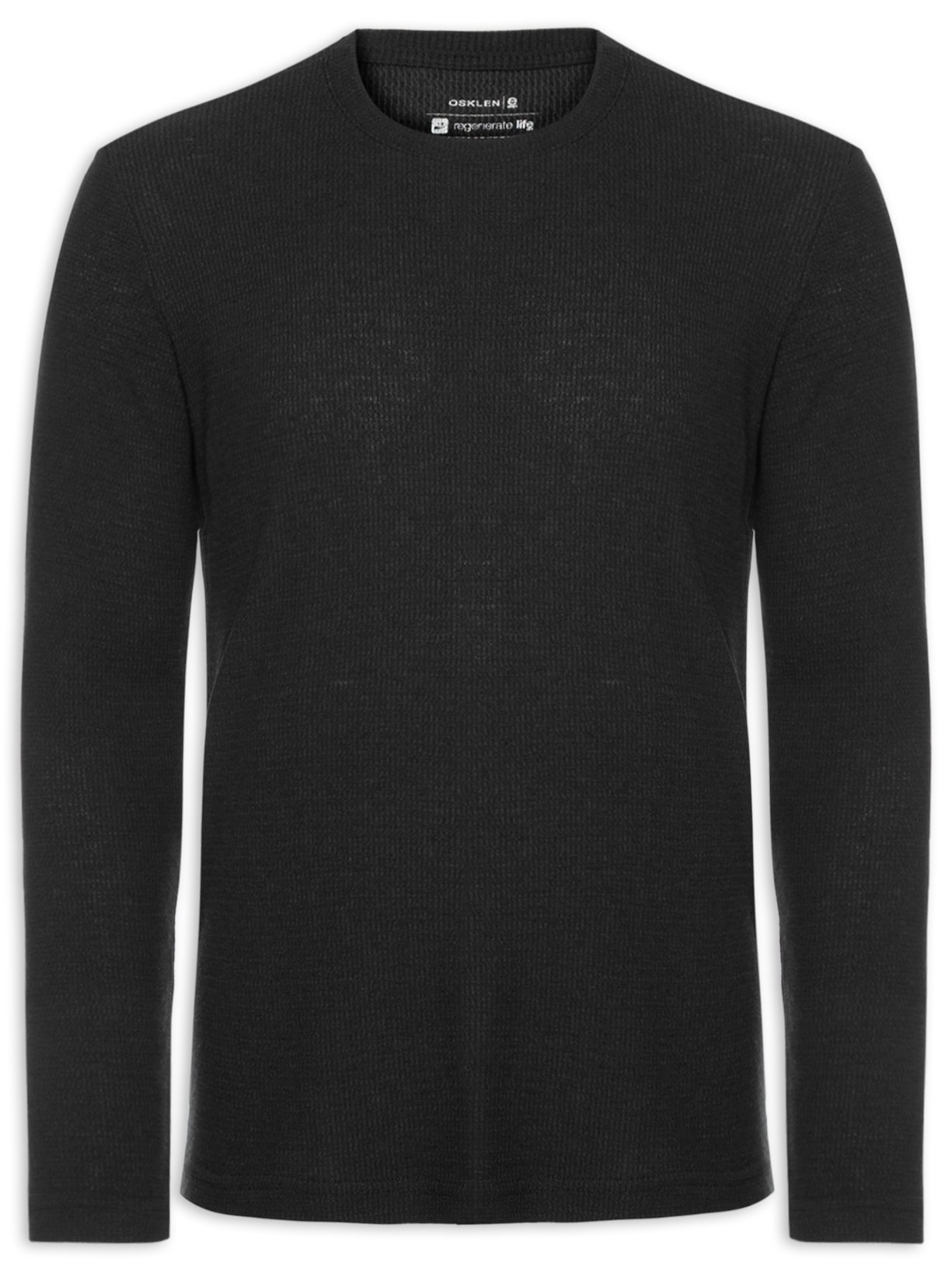 Camiseta Masculina Manga Longa Ribbed Juta - Preto