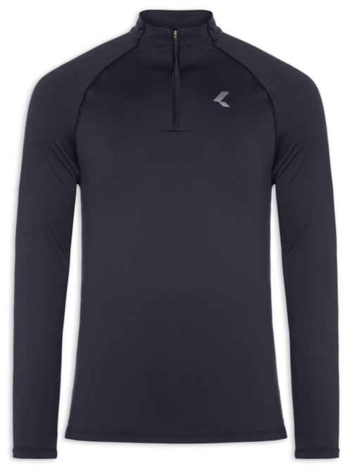 Camiseta Masculina Manga Longa Run Slim Men - Cinza