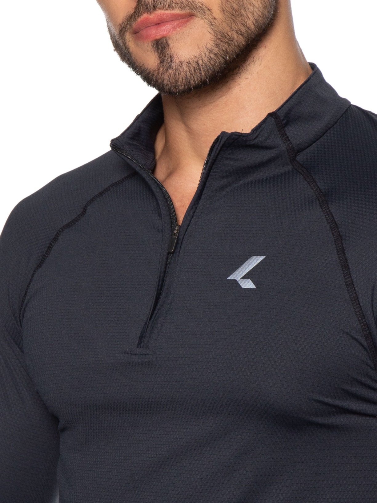 Camiseta Masculina Manga Longa Run Slim Men Cinza Live!