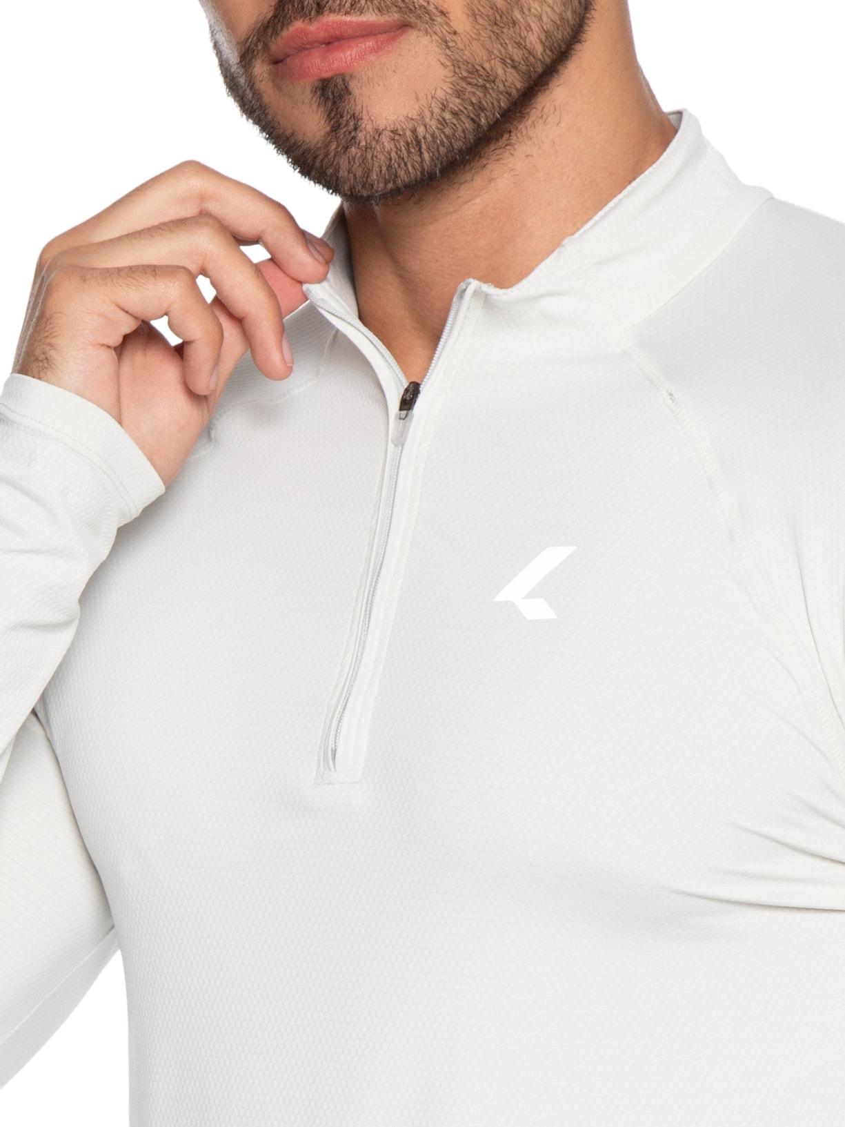 Camiseta Masculina Manga Longa Run Slim Men Off White Live!