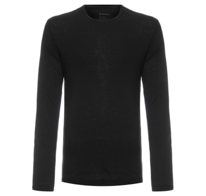 Camiseta Masculina Manga Longa Rustic Pocket E-Basics ML II - Preto