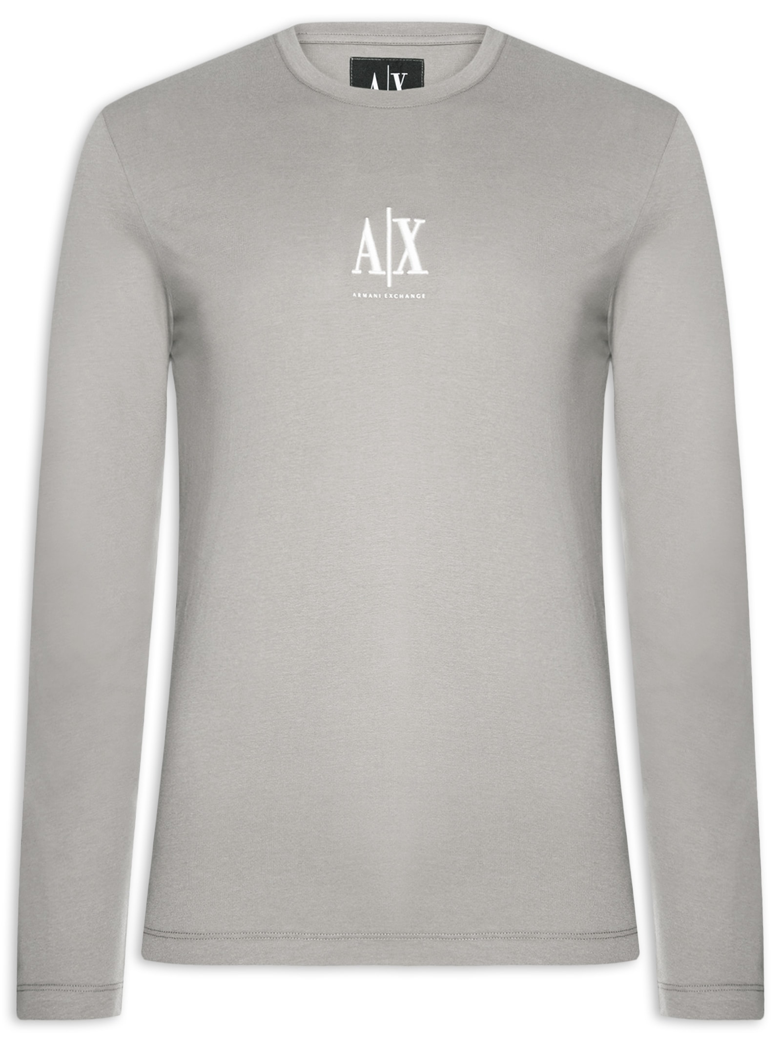 Armani Exchange - Camiseta Masculina Manga Longa Slim Fit AX - Bege