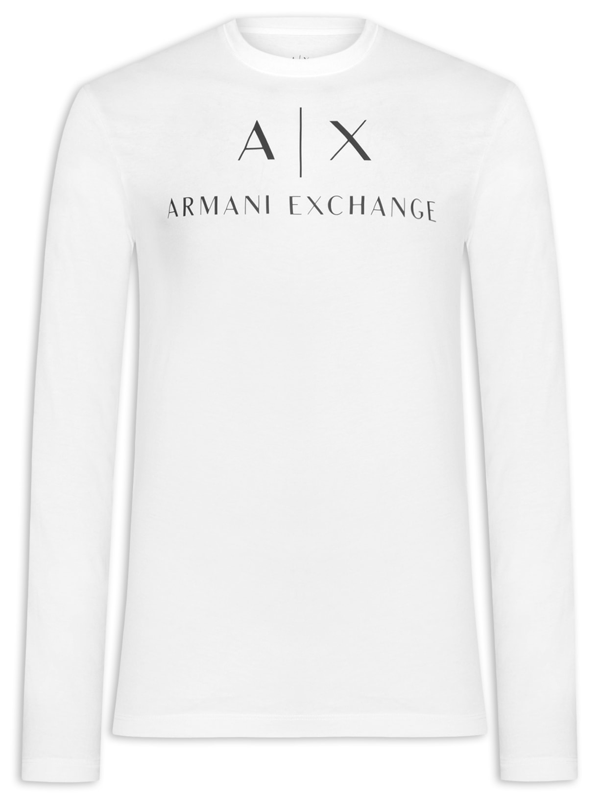 Camiseta Masculina Manga Longa Slim Fit AX - Branco