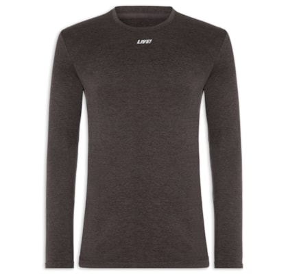 Camiseta Masculina Manga Longa Slim Train – Cinza