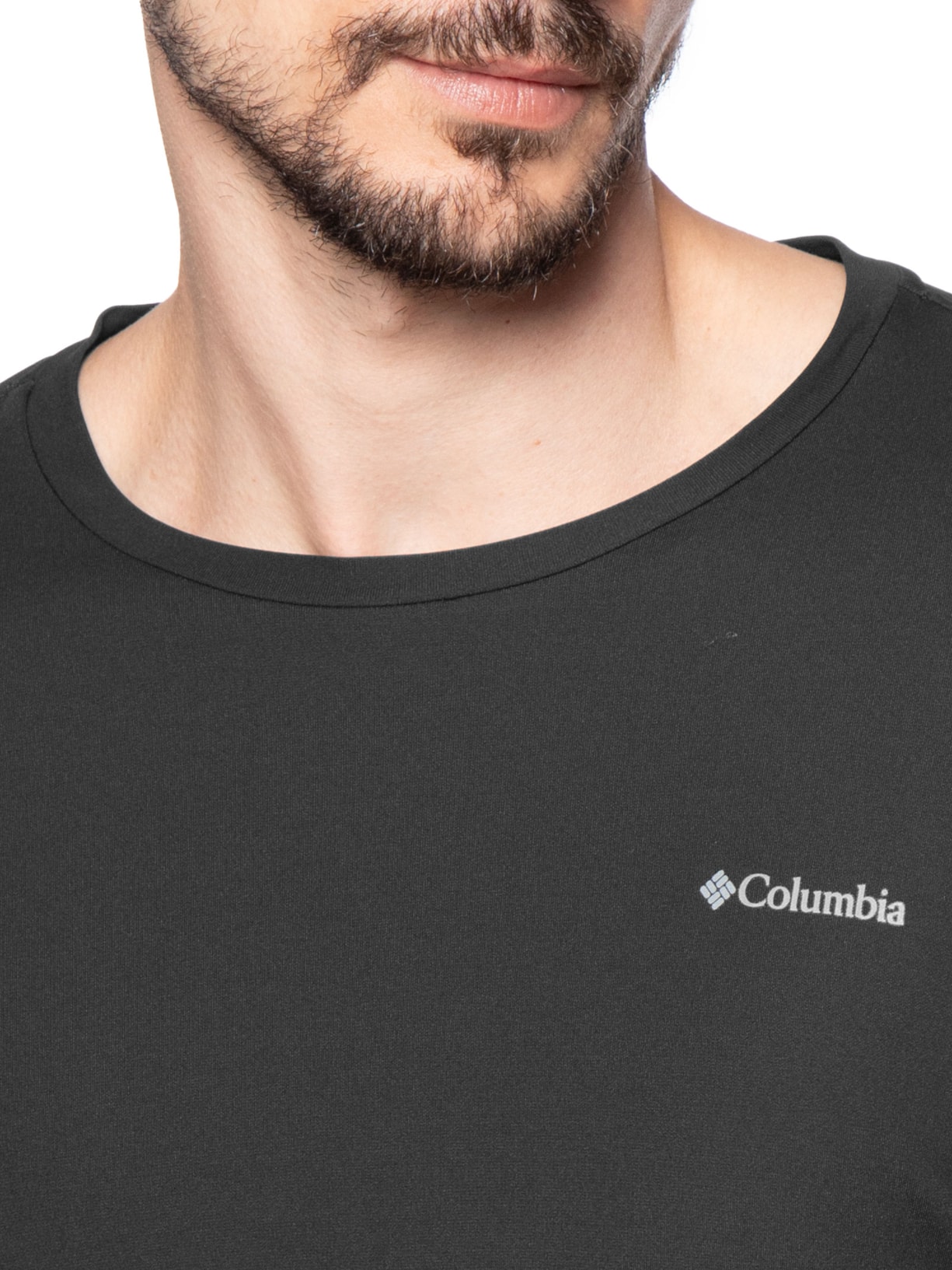 Camiseta Masculina Manga Longa Sportwear Neblina Omni-Shade Fps 50 Preto Columbia
