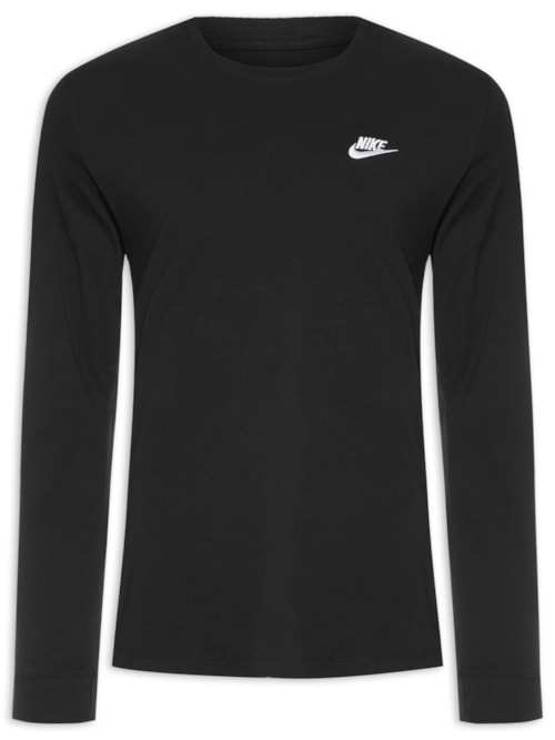 Camiseta Masculina Manga Longa Tee Ls Embrd - Preto