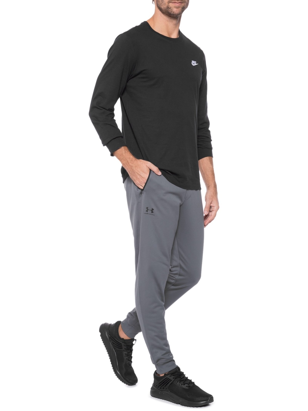 Camiseta Masculina Manga Longa Tee Ls Embrd Preto Nike