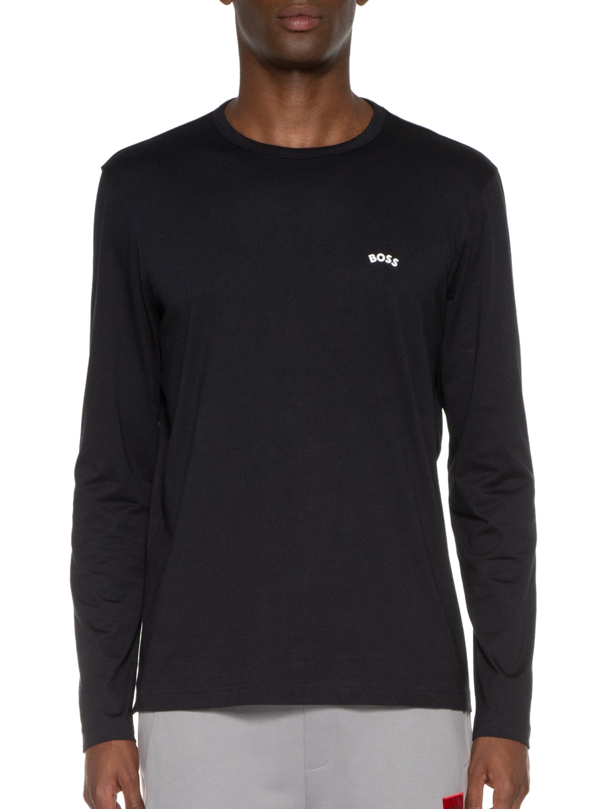 Camiseta Masculina Manga Longa Togn Curved Azul Boss