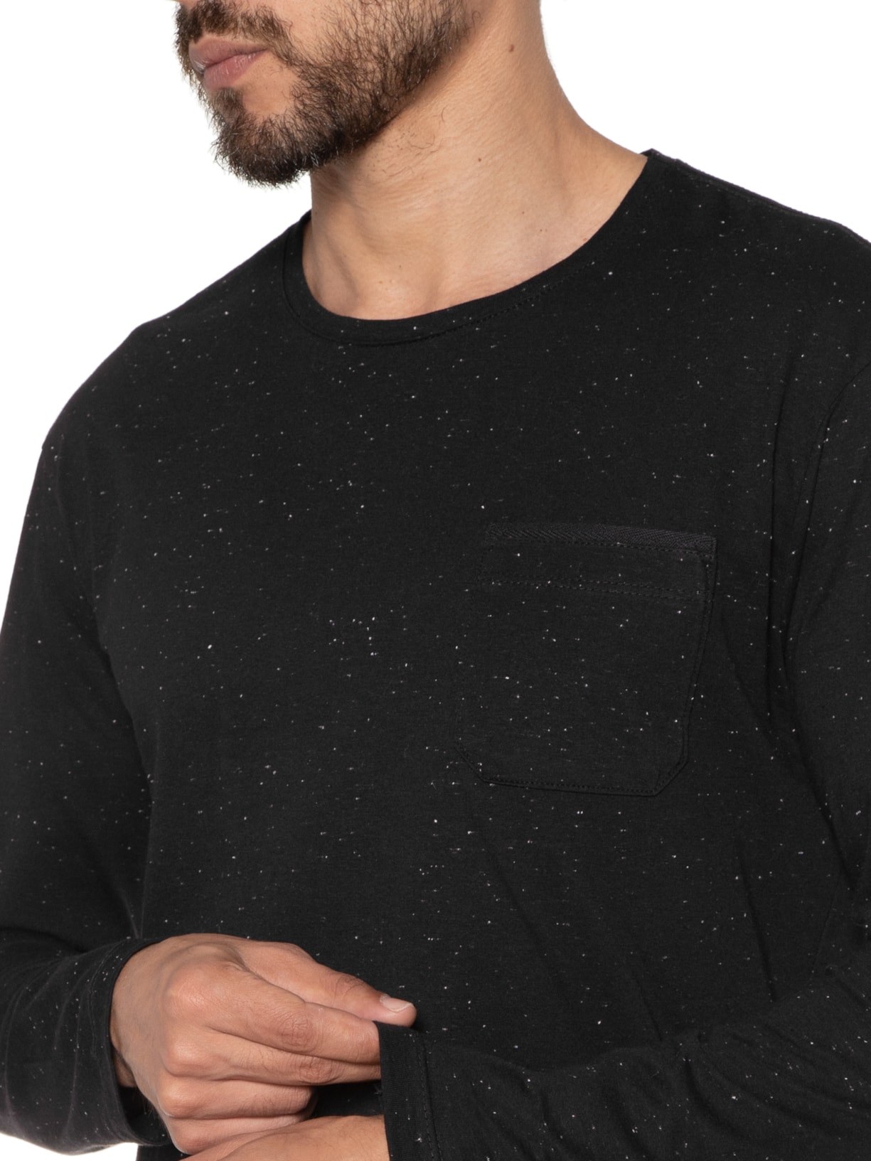 Camiseta Masculina Manga Longa Tony Preto Von Der Volke