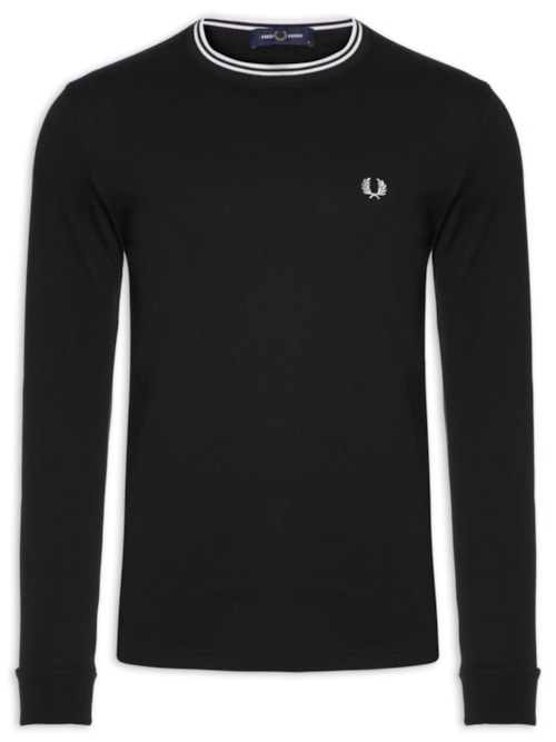 Camiseta Masculina Manga Longa Twin Tipped - Preto