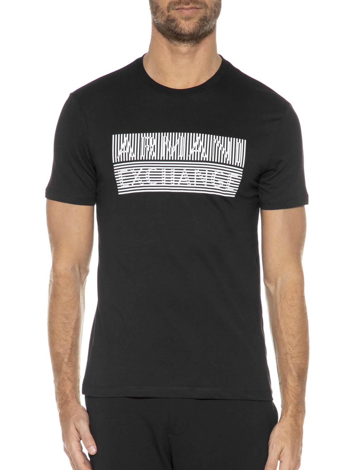 Camiseta Masculina Mangas Curtas Preto Armani Exchange