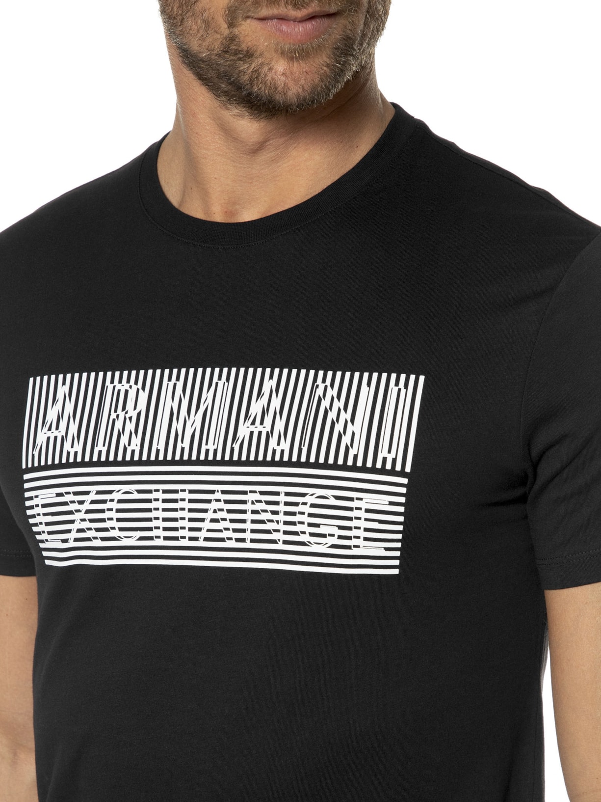 Camiseta Masculina Mangas Curtas Preto Armani Exchange
