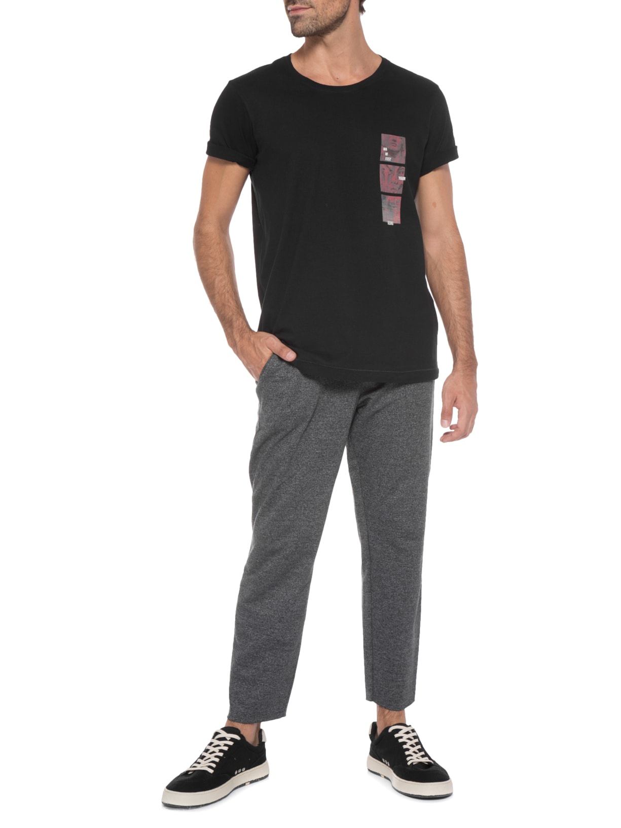 Camiseta Masculina Manifest Preto Urbô