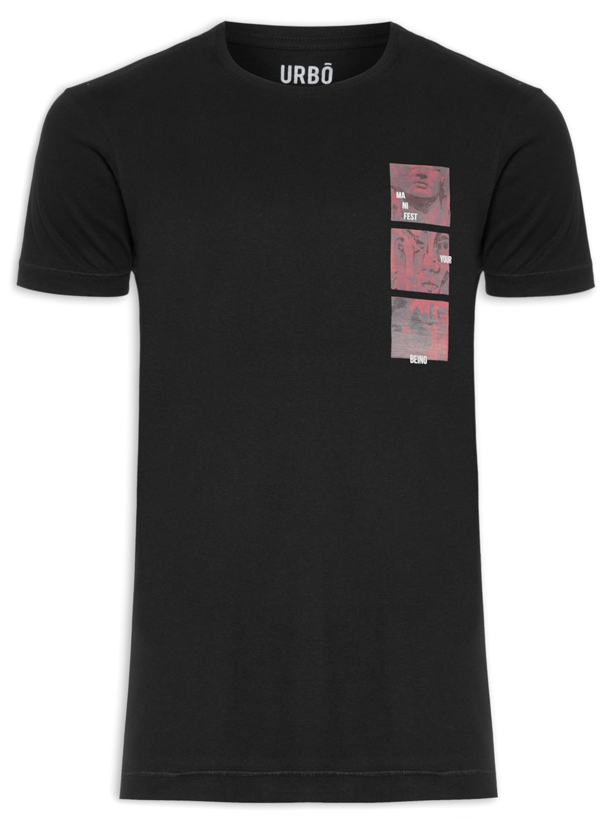 Camiseta Masculina Manifest Preto Urbô