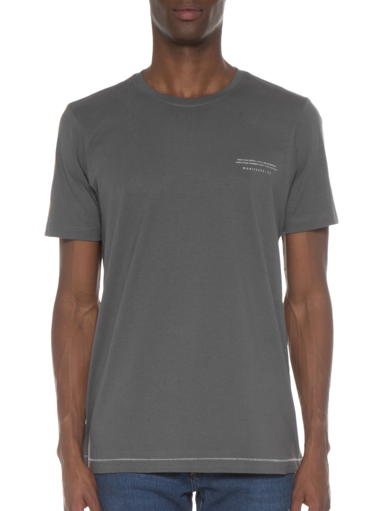 Camiseta Masculina Manifeste-se Cinza Urbô