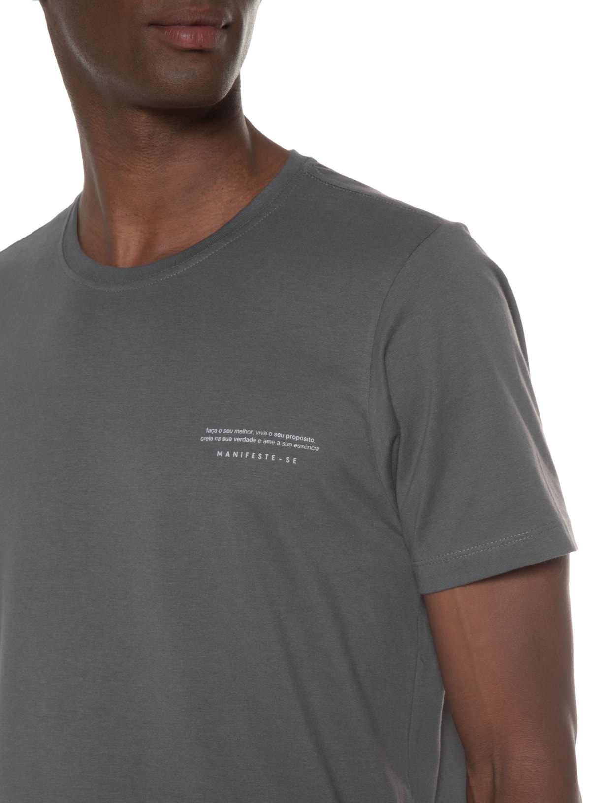 Camiseta Masculina Manifeste-se Cinza Urbô