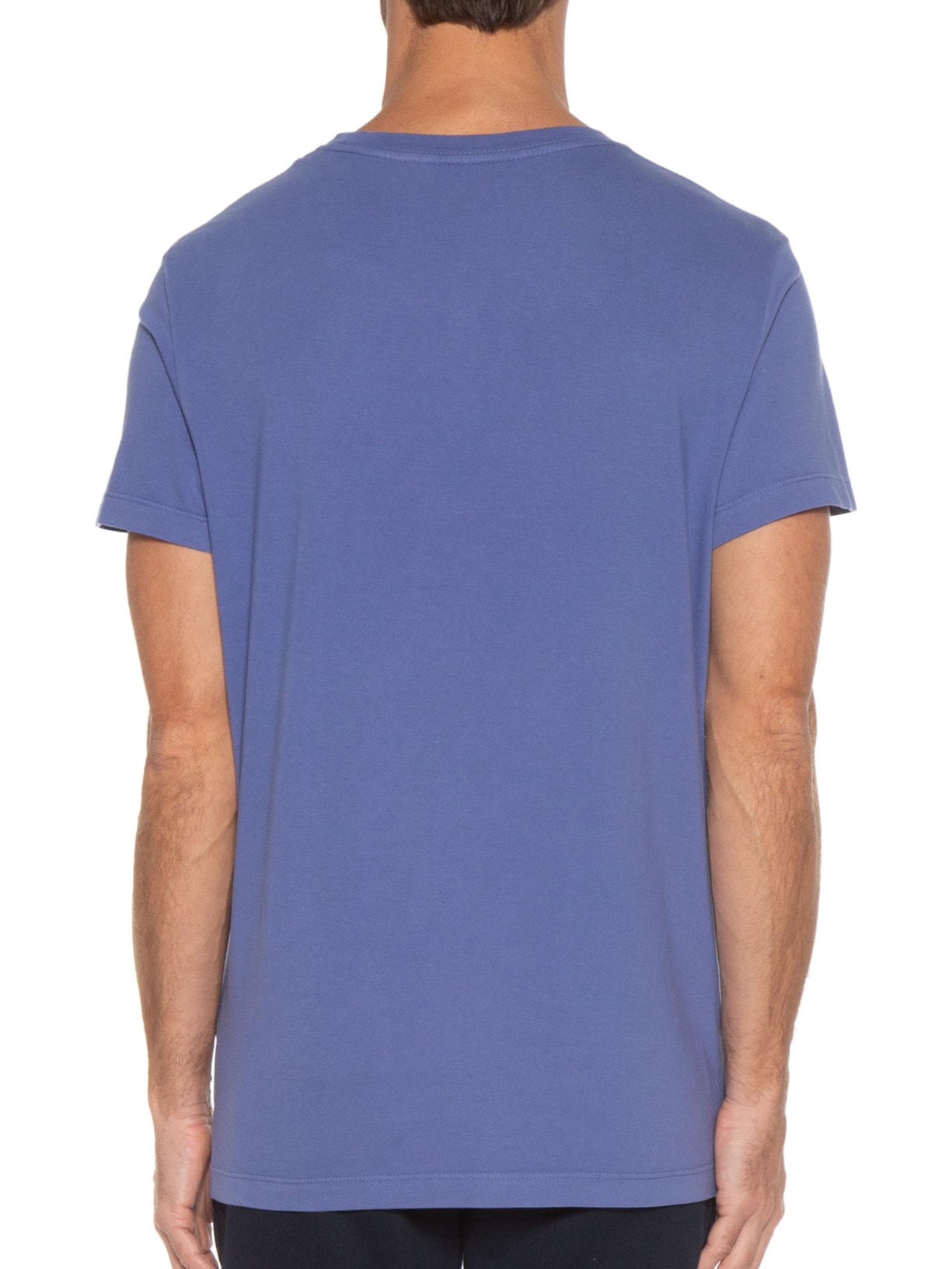 Camiseta Masculina Manuscrito Manga Curta Azul Richards