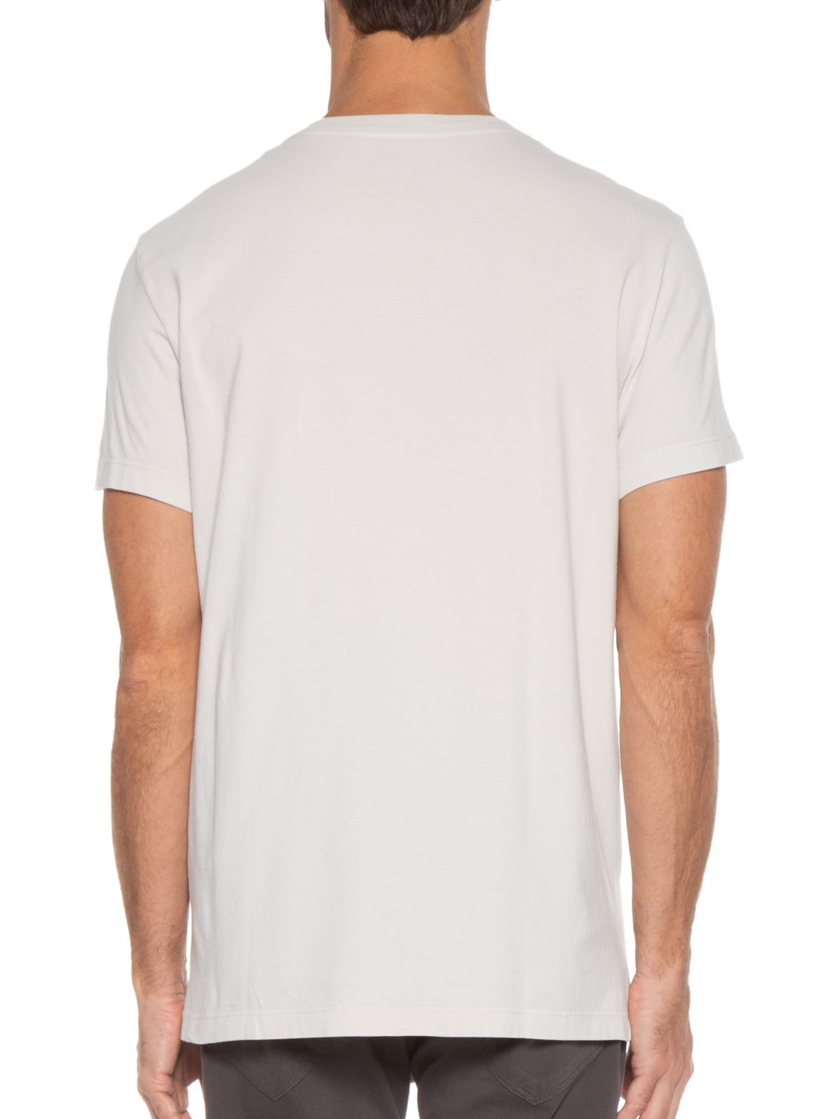 Camiseta Masculina Manuscrito Manga Curta Cinza Richards