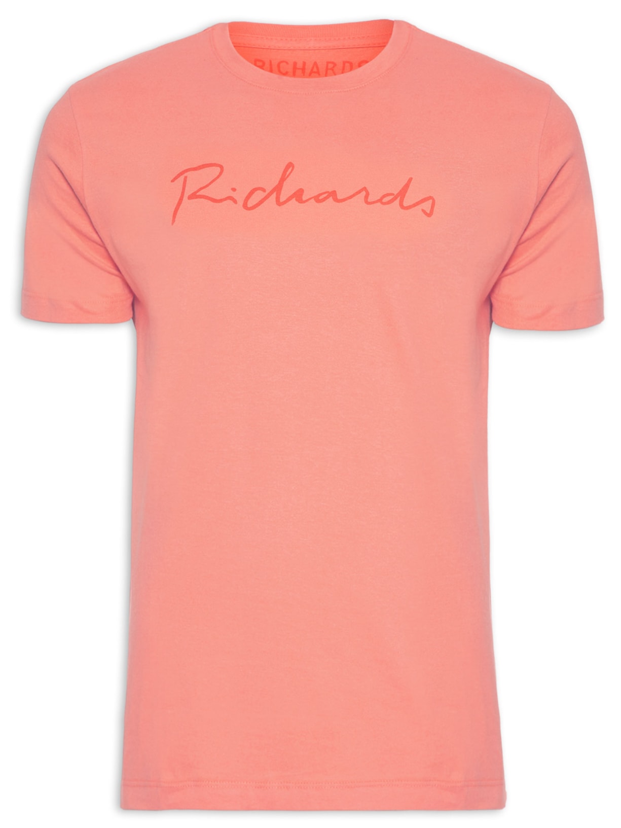 Camiseta Masculina Manuscrito Manga Curta - Rosa