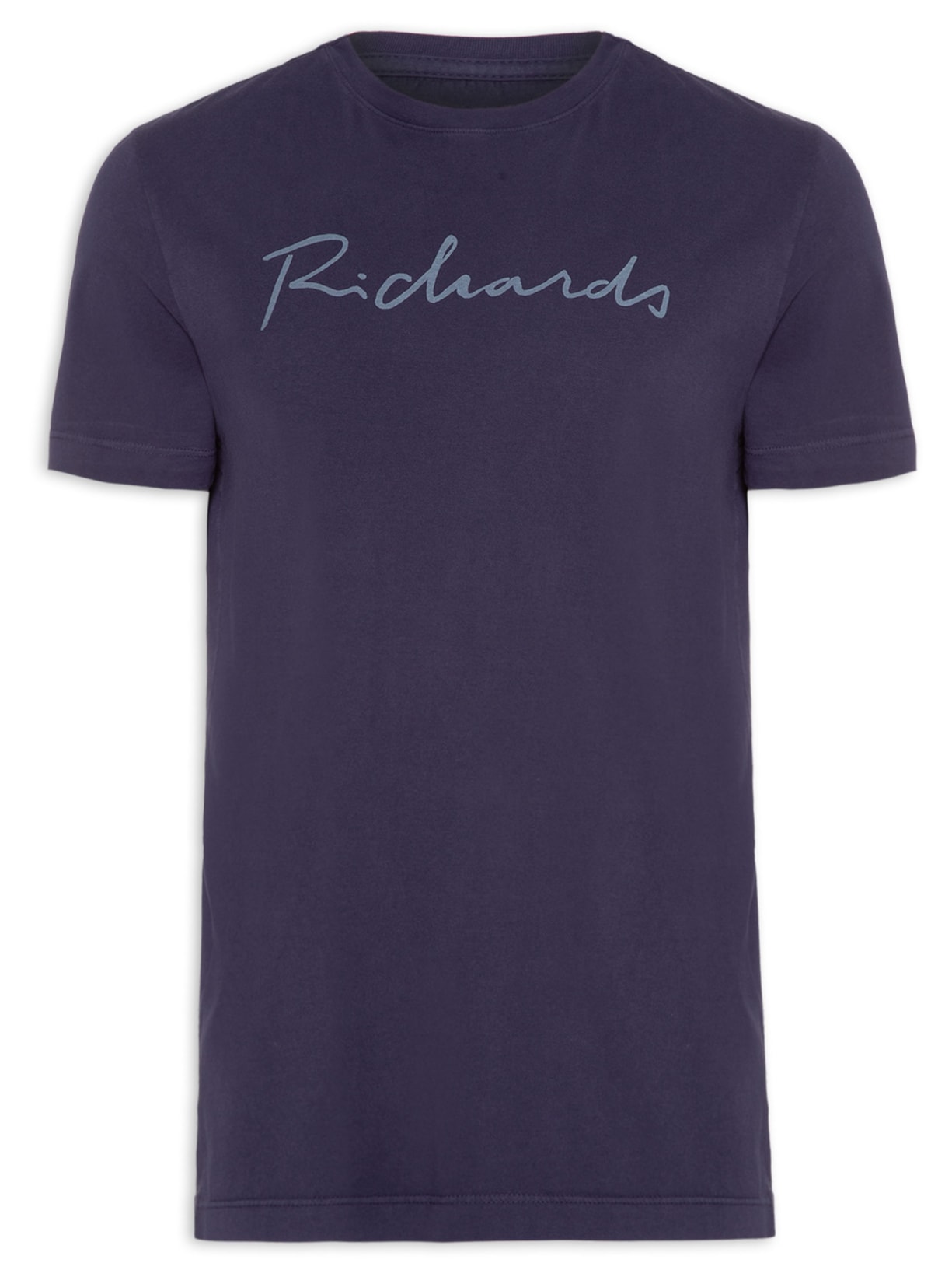 Camiseta Masculina Manuscrito Manga Curta Roxo Richards