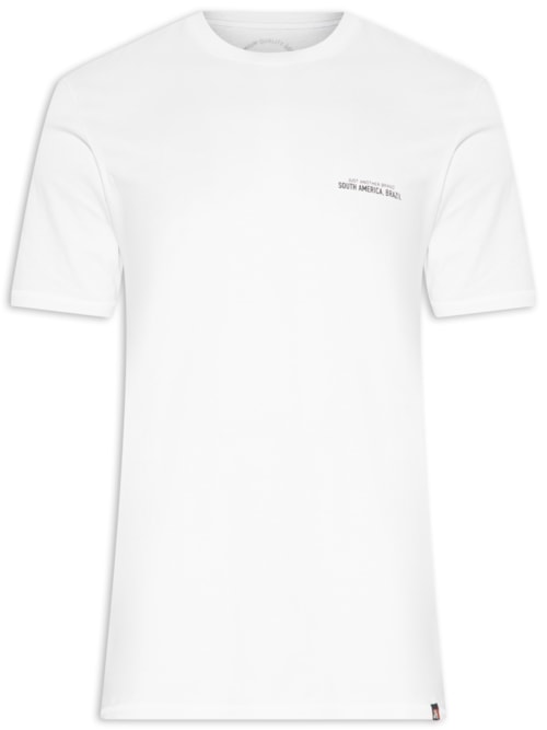 Camiseta Masculina Mapa - Branco